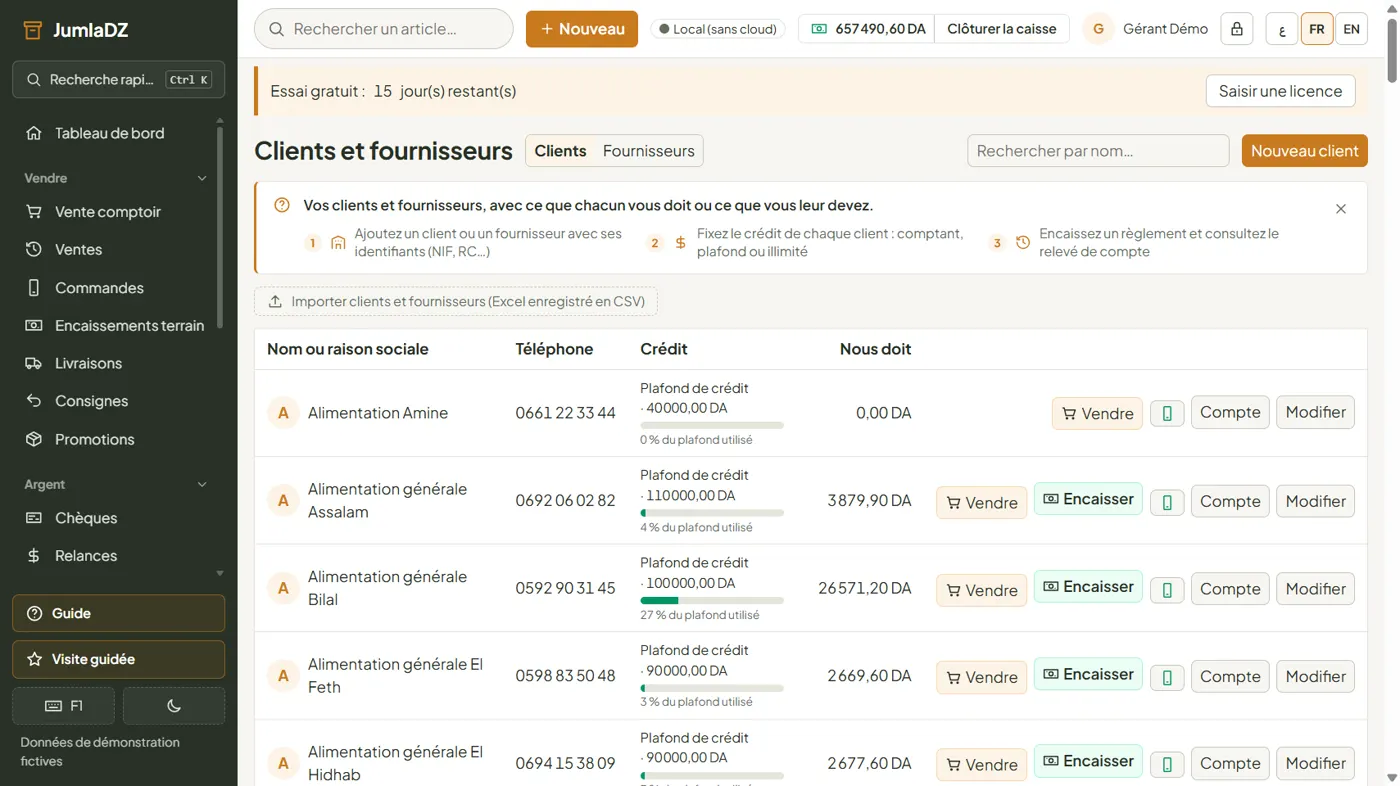 Les clients et leur crédit