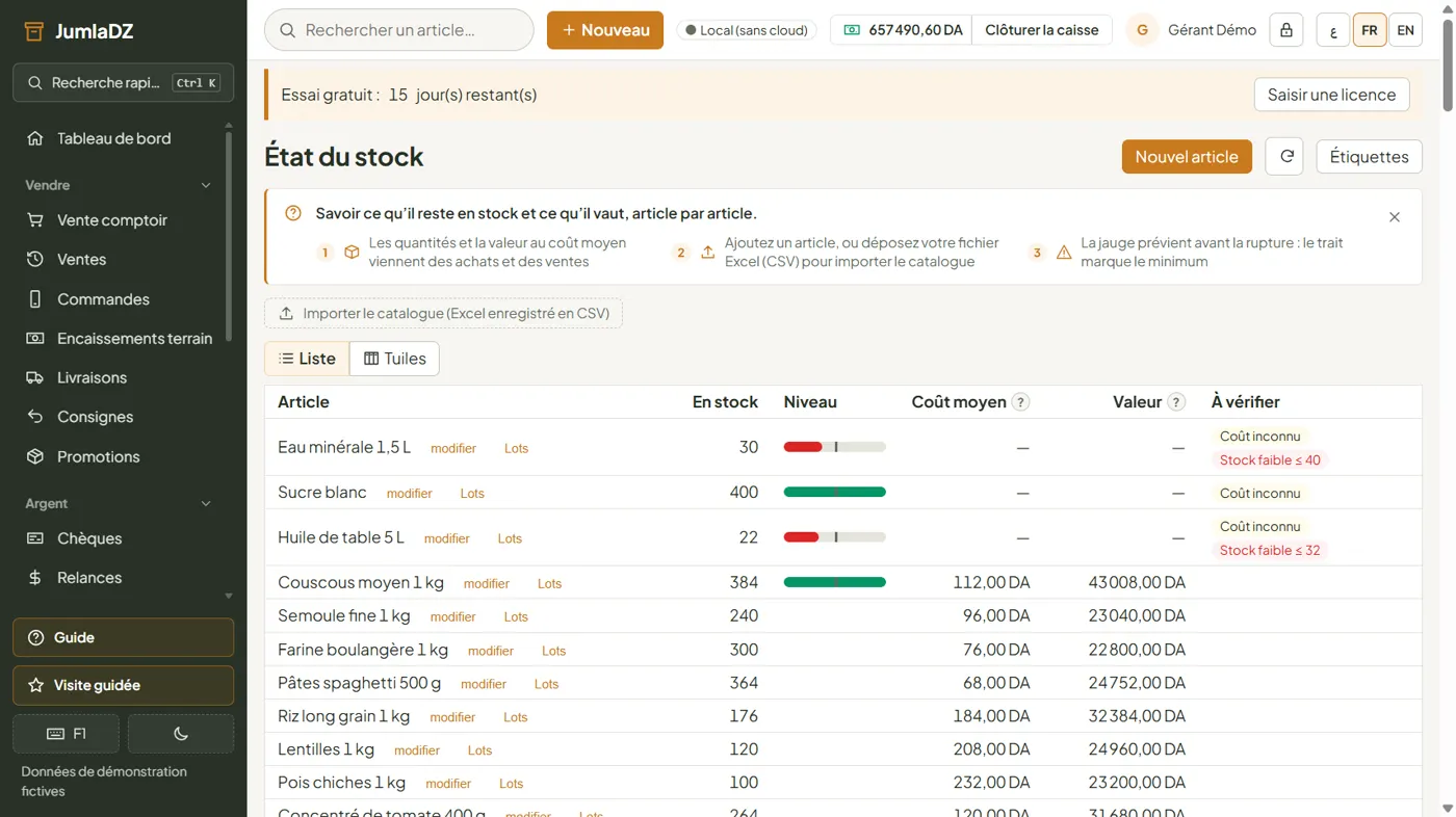 Le stock
