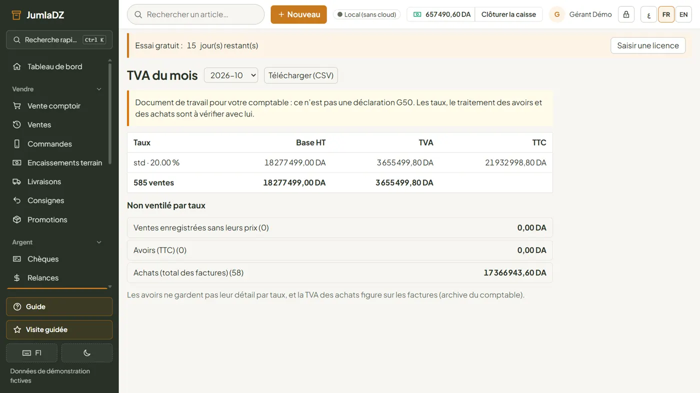 La TVA du mois, pour le comptable